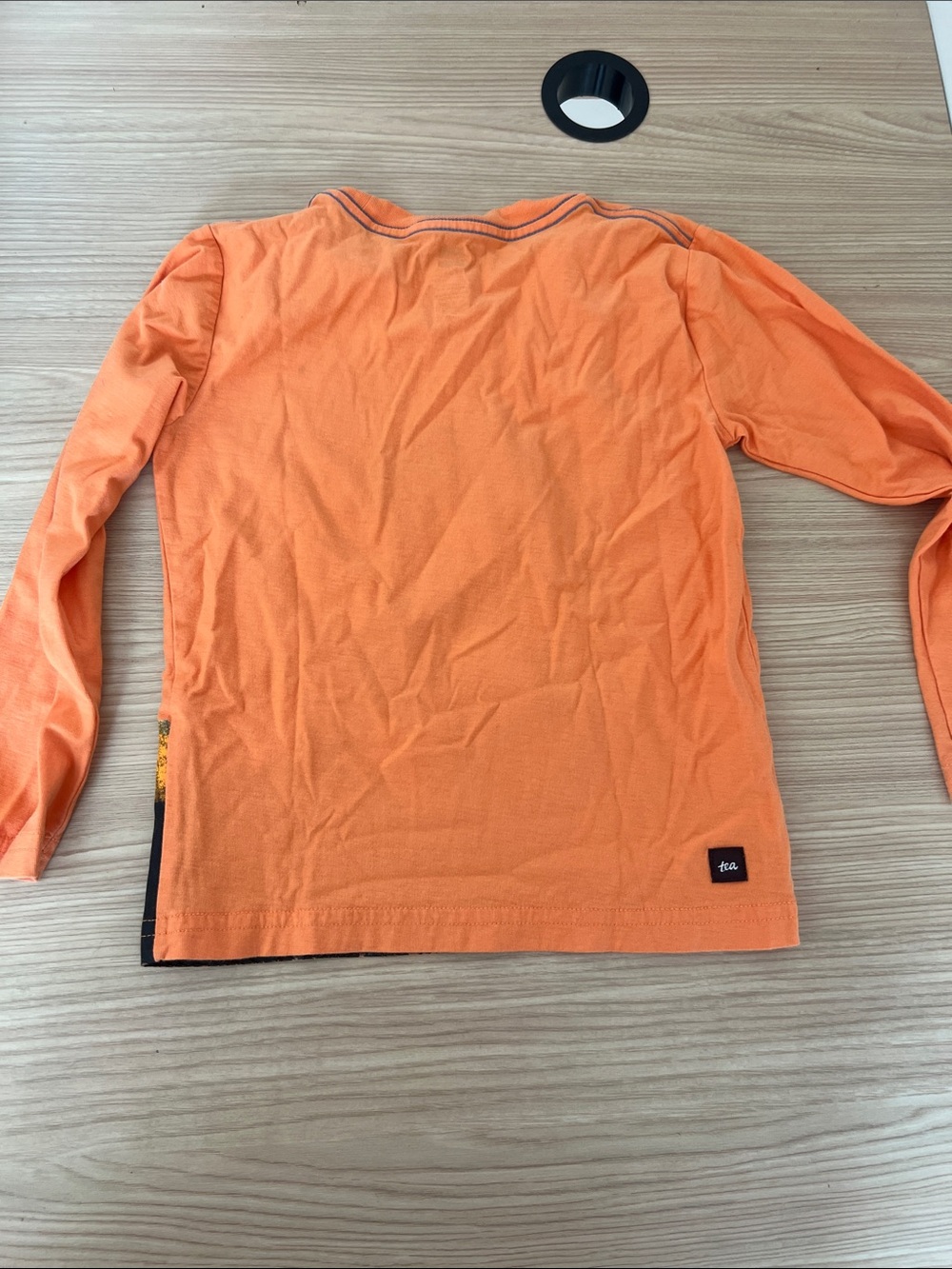 Tea Collection Orange Long-Sleeve Dog Graphic Tee - Picture 3 of 3